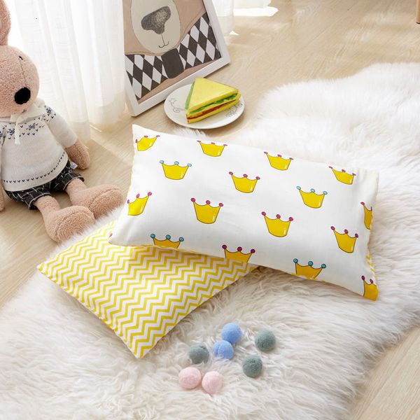 Yastıklar 0-10 yaşında çocuk yastık pamuk pamuk ter-emici kreş yastık dikdörtgen bebek yastık yatak kafa desteği renkli araba 230309