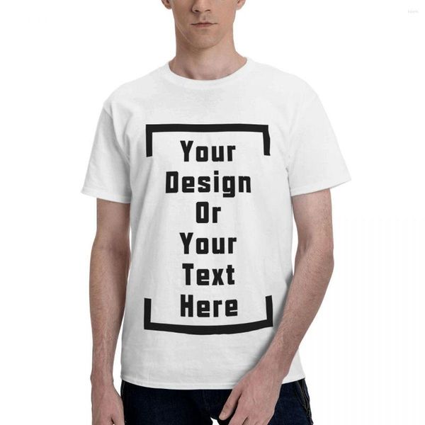 Herren-T-Shirts: Fügen Sie Ihr eigenes Design hinzu. Drucken Sie hier den Text und das Bild. Neuartiges, kurzärmliges Basic-T-Shirt für Herren, maßgeschneiderte grafische T-Shirts