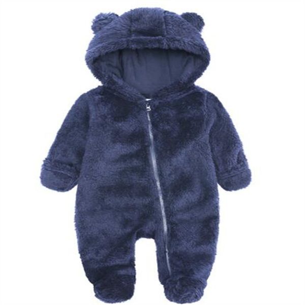 Симпатичный новорожденный ромп мультфильм -медведь младенец костюм мальчиков комбинезон в целом девочки ссоры осенние зимние детские наборы одежды