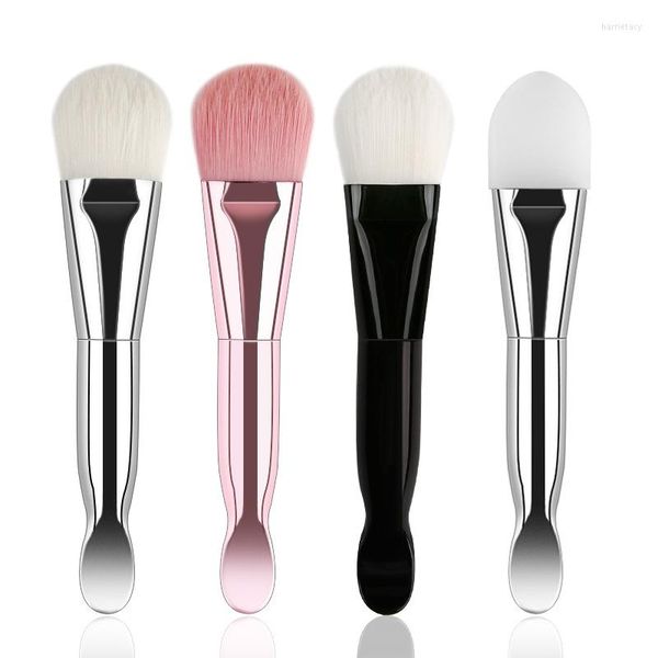 Make-up-Pinsel, Doppelkopf-Gesichtsmaskenpinsel mit Schaufel, tragbar, weiches Haar, Foundation, professionelles Beauty-Kosmetik-Zubehör