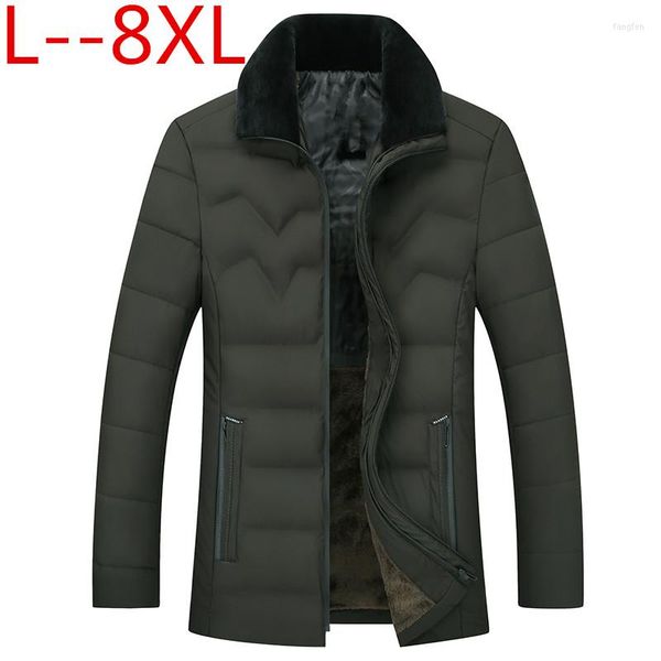 Piumino da uomo Uomo 10xl 8xl 6xl Abbigliamento Caldo Causale Parka Cotone Colletto rovesciato Giacca invernale Cappotto imbottito maschile Capispalla