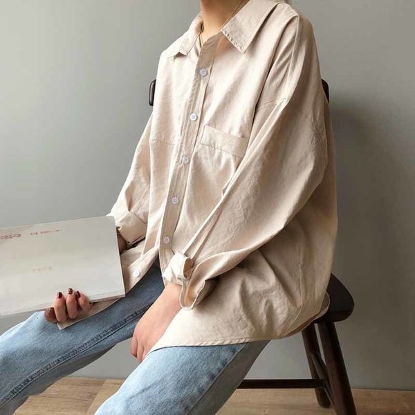 Kadınlar bluz gömlekleri vintage bluz Kadınlar Sonbahar Uzun Kollu Gömlek Pamuk Hissedim Gömlek Taklit Süet Katı Büyük Boy Üstler Tüm Maç 11111 230309