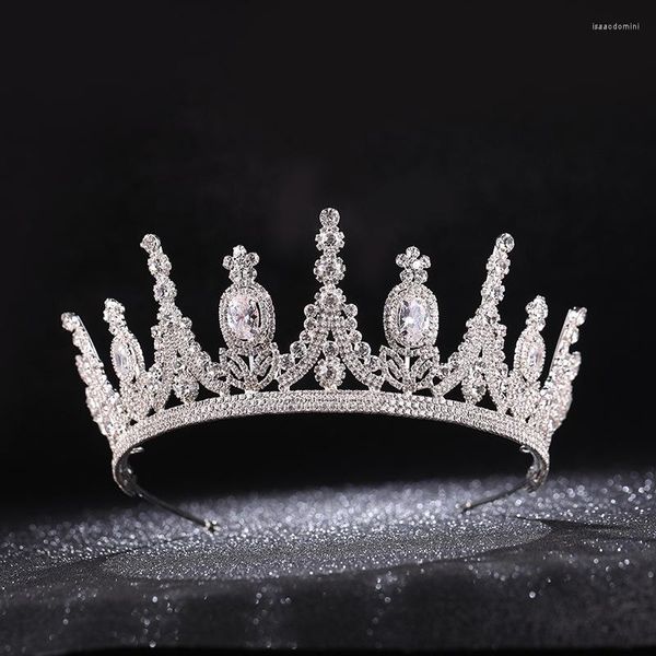 Haarspangen, europäische und amerikanische High-End-Prinzessin-Krone, Braut-Tiara, Strass-Kristall-Stirnband, Hochzeitskleid-Stil, süß, romantisch