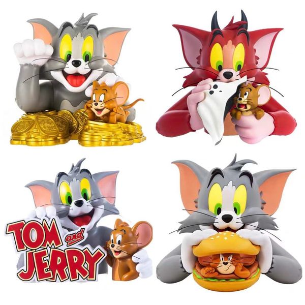 NOVO SOAPSTUDIO CAT E MOUSE TOM JERRY HAMBURGO FORTUNE CAT DIVO DIVO COMBILAÇÃO DO ANO NOVO ANO ORNAMENTOS DE PRESENTES 23CM