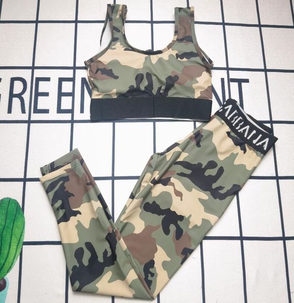 23S nuove tute da donna tuta da yoga moda casual sport di lusso set da 2 pezzi tuta da bagno costumi da bagno verde militare