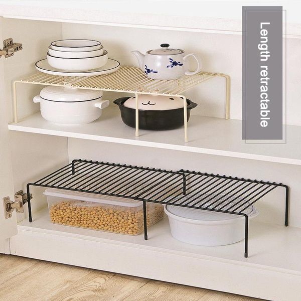 Ganci Rails Armadietti Scaffali Organizzatori Impilabili Espandibili Set Di 2 Ripiani Da Cucina In Metallo Mini Scaffale Retrattile