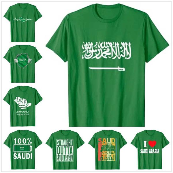 T-shirt maschile 2022 Arabia Saudita T-Shirt Magliette Man 100% Cotton Nation Team Tshirt Cotton Meeting Fan Fit Fitness Arabia Saudita SA G230309