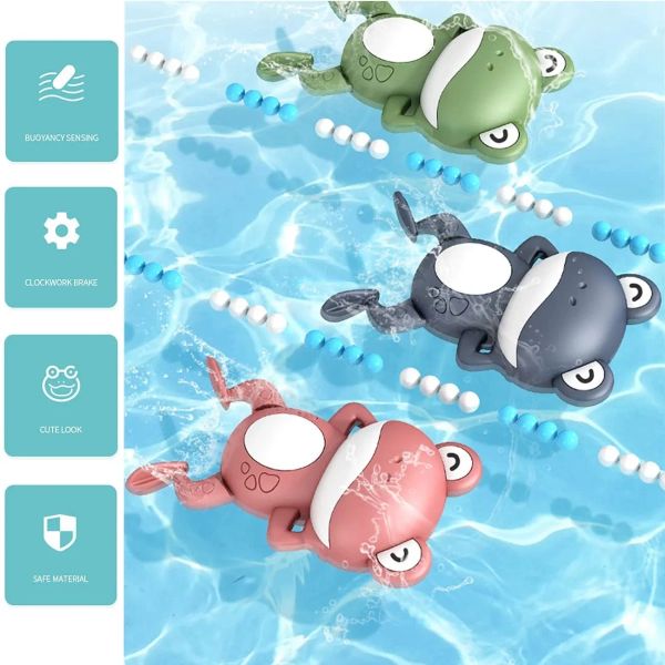 Bebek Banyo Oyuncak 0 12 Ay Çocuklar için Yüzme Havuzu Oyunu Derleme Saatleri Hayvanlar Kurbağa Çocuklar Su Oyuncakları Hediyeler