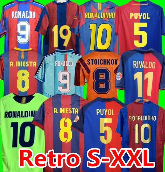 96 97 RIVALDO Maglia da calcio retrò 100th XAVI PUYOL A. INIESTA Maglia da calcio 03 04 05 06 07 08 09 10 11 1999 RONALDINHO IBRAHIMOUIC GIOVANNI PIQUE HENRY