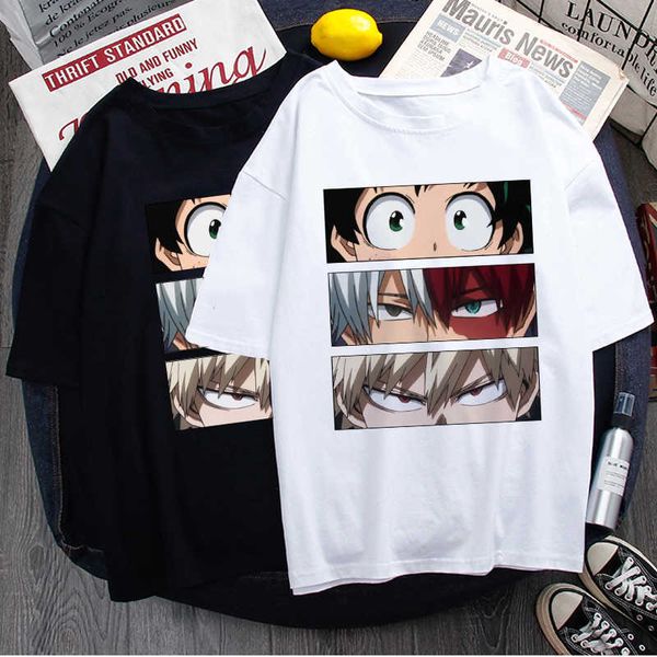 T-shirt da uomo My Hero Academia Bakugou T-shirt Uomo Cute Anime Boku No Hero Academia T Shirt Cool Todoroki Graphic Tshirt Hip Hop Top Tees Uomo G230309