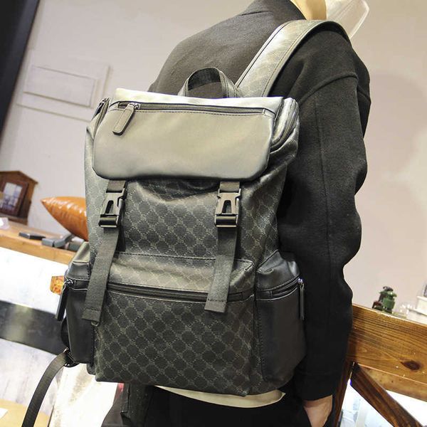 Корейская мужская рюкзак Travel Travel High-Capacity Backpack Fashion Brand College Style Schoolbag Scomper Computer Bag Men's Men's 230309