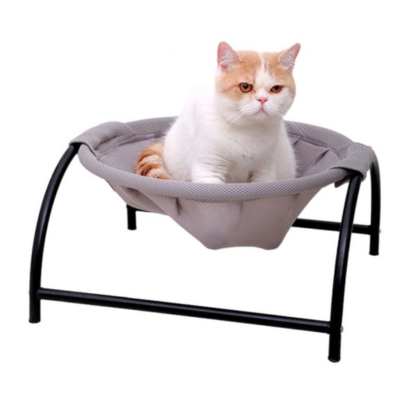 Camas de gato móveis de verão moldura de ferro respirável Hammock e cachorro Kennel almofada pendurada pendurada na rede de rede lavável removível 230309