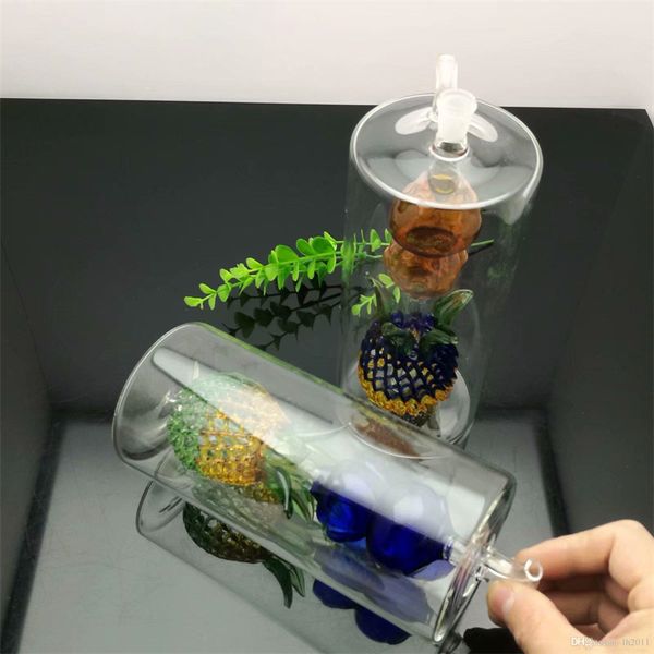 Smoking PipesMSuper leiser ananasförmiger Zigarettenkessel Großhandel aus Glas