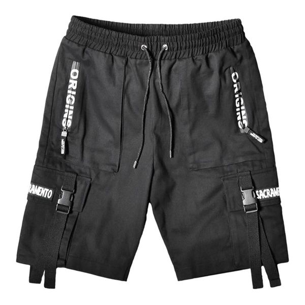 Männer Shorts Männer Sommer Bänder Hip Hop Cargo Casual Streetwear Herren Harajuku Punk Kurze Hosen Bermuda Homme