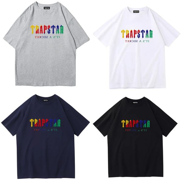 Homens camisetas Nova Trapstar T-shirt Moda Feminina Vestuário 100% Algodão Marca de Verão Top S-3XL Alta Qualidade Atacado Fábrica