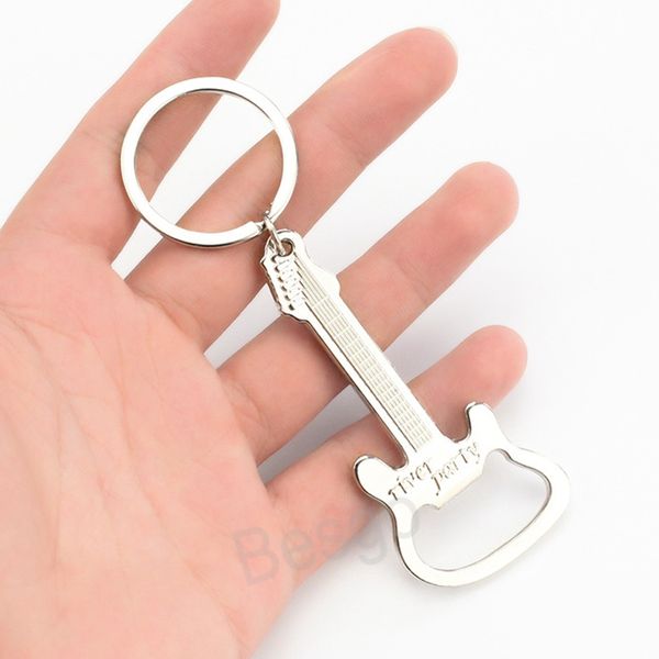 Innovadores abridores de garrafas de guitarra retro Creative Metal Keychain Guitars Shaped Beer Bottles Bottles Open Tools Open Pinging BH8422 TQQ