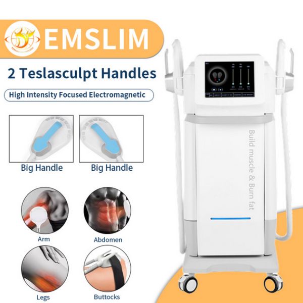 Ems Macchina dimagrante Rimozione del grasso Allenatore muscolare addominale 4 Maniglie Hi-Emt Rf Attrezzatura per la perdita di cellulite Costruzione muscolare Radiofrequenza Dispositivo Emslim Butt Lifting30