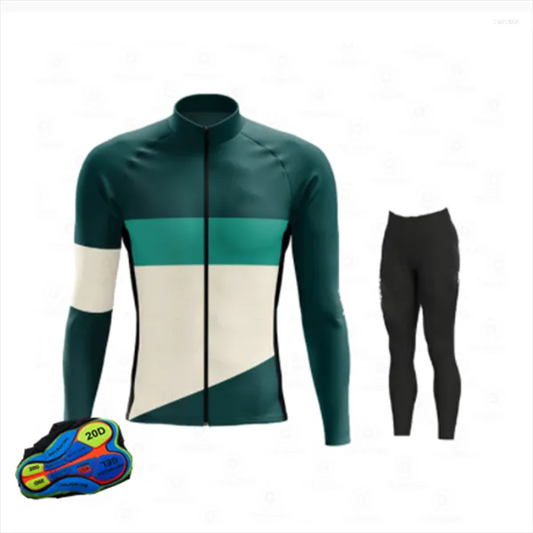 Jagdjacken Großhandel Custom Professional Männer Langarm Radfahren Jersey Hohe Taille Hose Sport Set