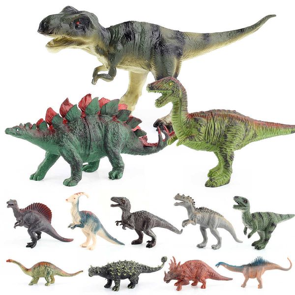 Science Descoberta 13 Estilos 15 cm Modelos de dinossauros pequenos Toys Jurassic Tyrannosaurus Indominus rex Triceratops Brontosaurus meninos presentes para meninos Y2303