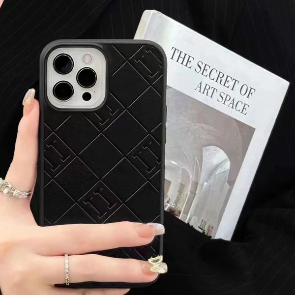 Lindas capas de telefone de couro para iPhone 15 14 13 12 11 Pro Max Designer BrandH Case Hi Quality Purse 18 17 16 15pro 14pro 13pro 12pro 11pro X Xs 7 8 Plus Case com embalagem de logotipo