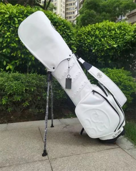 2024 Продукты перед пакетом водонепроницаемой стойки белый черный цвет путешествий гольф Новый кожаный кронштейн Unisex PU является водонепроницаемой и износостойкой