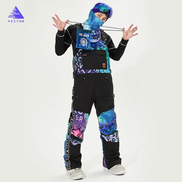 Pantaloni da sci extra spessi uomo donna sci dritto tuta intera inverno caldo antivento impermeabile sport all'aria aperta snowboard motoslitta