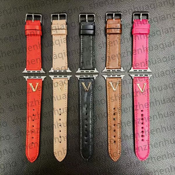 Cinturini intelligenti per cinturini per orologi di moda per Apple Watch Serie 8 7 5 6 9 3 4 Cinturini SE Cinturini per iWatch 40mm 42mm 44mm 45mm 49mm Cinturini per bracciale in rilievo in pelle PU