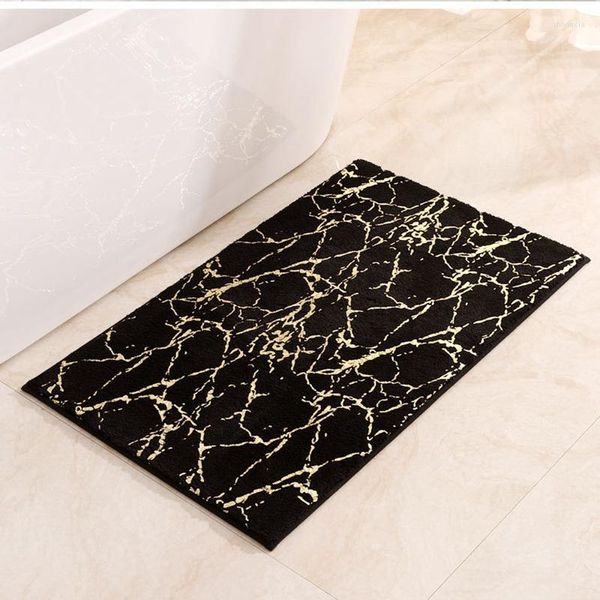 Tappeti Tappetino da bagno in stile nordico INS Assorbente Zerbino d'ingresso morbido abbronzante dorato Decoro bianco nero Camera da letto Cucina Tappeto antiscivolo