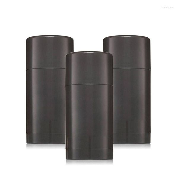 Garrafas de armazenamento 20pcs 75ml Twist-up recarregável gel vazio desodorante tubo bastão preto transparente antiperspirante antiperspirante