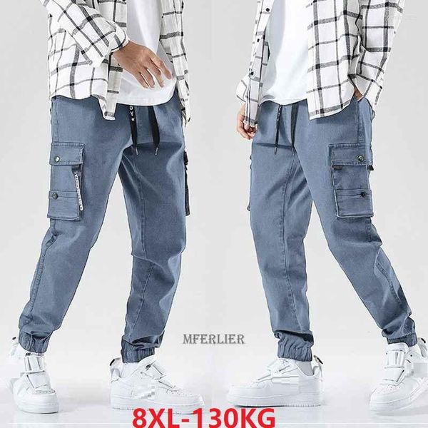 Männer Jeans Frühling Antumn Sommer Männer Hosen Bleistift Plus Größe 6XL 7XL 8XL Taschen Casual High Street Korea Stil Mode skate Pantrs 48