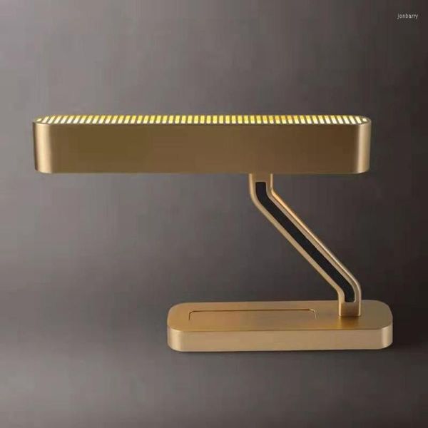 Tischlampen Messing Luxus Schlafzimmer Lampe Postmoderne Arbeitszimmer Nachttischlampe Lesen Nordic Living Gold Kupfer Schreibtisch