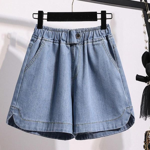 Shorts femininos harajuku vetement femme 2023 jeans de verão jeans feminino vestido solto ropa mujer curto plus size jean