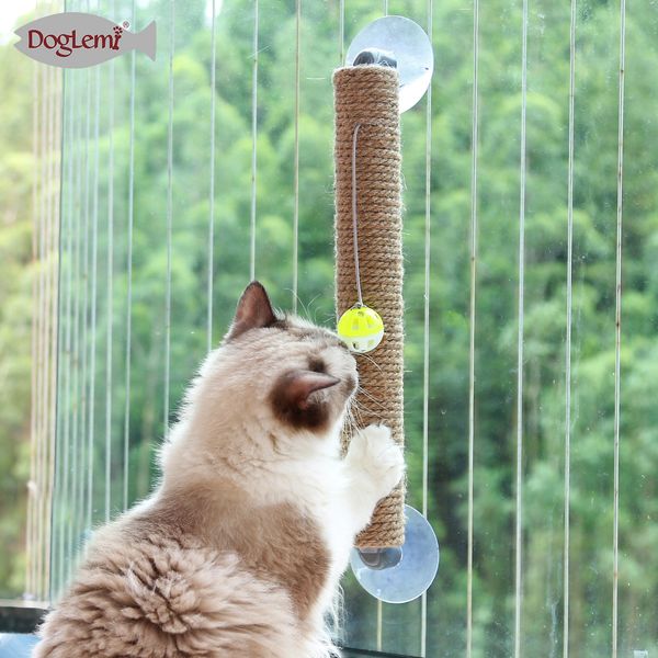 Katze Möbel Scratchers Scratcher Toy Pet Scratching Sucker Post für Fensterwand Kletterspielzeug s Products Supplies 230309