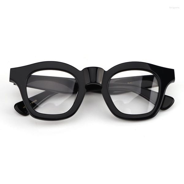 Sonnenbrillen Frames Cubojue Brillen Männer Vintage Schwarze Gläser Männlich Full Rim Eyewear Nerd Spektakel für verschreibungspflichtige Myopie Diopter Linse