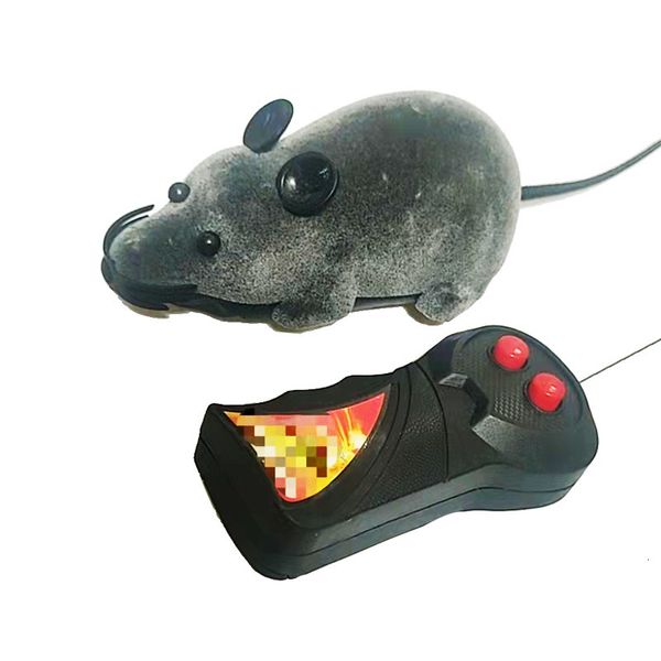 Toys de gato Plush Mouse Mechanical Motion Rat Rato sem fio Kitten eletrônico Funny Pet Supplies Puppy Gift Interactive 230309