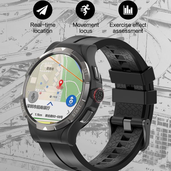 4G Smart Watch Android OS Internet App Download Spiele Videoanruf Kamera drehen SIM Anruf 128G ROM 1,43