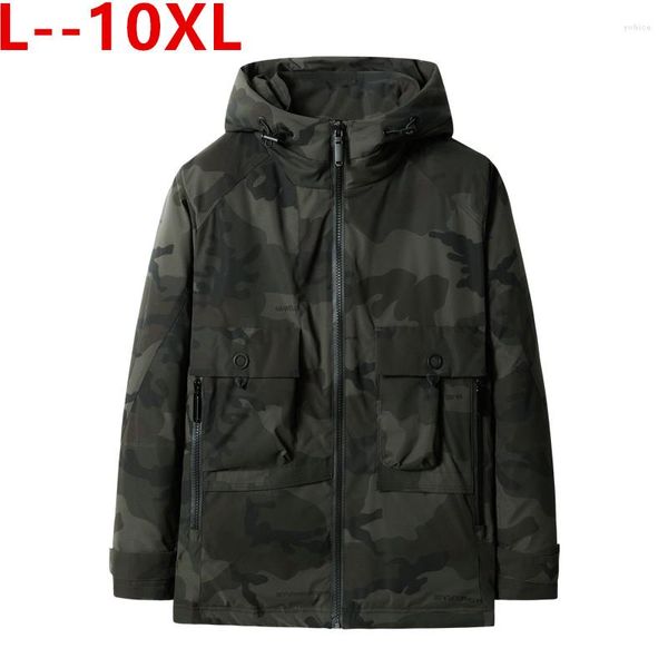 Piumino da uomo 10XL 8XL 6XL 5X Plus Marca 2023 uomo imbottito in cotone con cappuccio spesso Parka giacca invernale trapuntata maschile