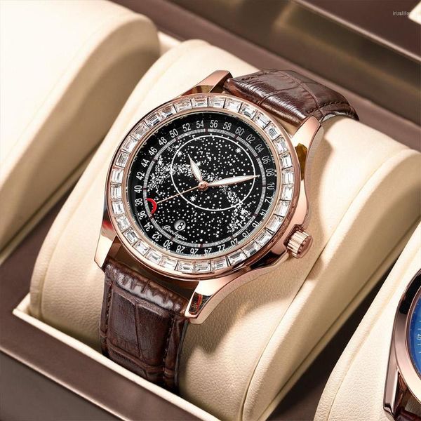Armbanduhren POEDAGAR Mode Quarz Leder Unisex Uhr Top Wasserdicht Leuchtende Datum Armbanduhr Casual Sport Watche