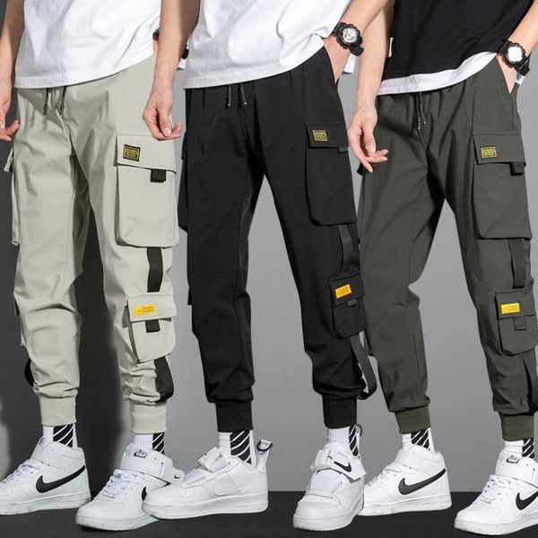 Männer Hosen Fracht Männer Harajuku Japanische Mode Jogging Military Techwear Laufende Streetwear Männliche Sport Anzug Jogginghose Hip Hop Punk