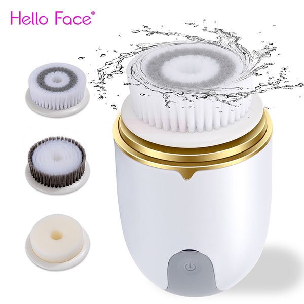 Очистка инструментов аксессуары Hello Face Ultrasonic Cleanser Brush Electric Cleansing Ection Brush 360 Вращение автоматической кисточки Deep Clean Tool 230308