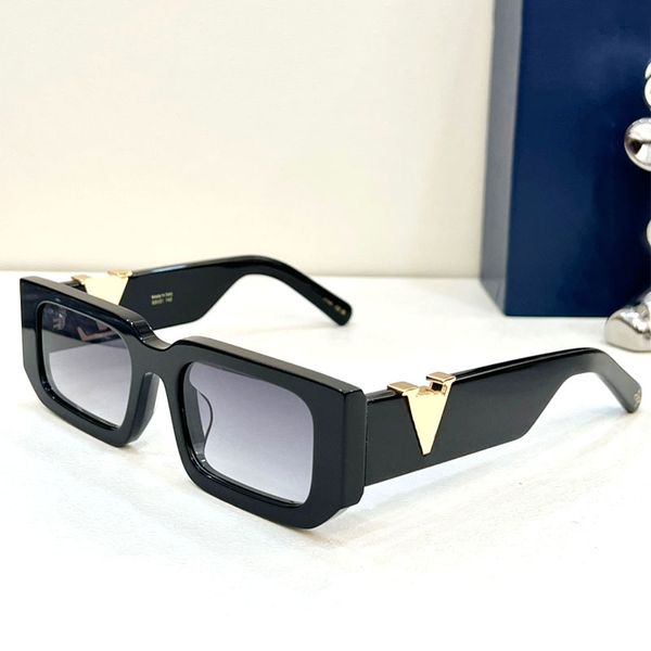 Occhiali da sole firmati per donna uomo classico marchio 1740 occhiali da sole con montatura quadrata piccola placcata in oro con logo piatto spesso ai eyewear