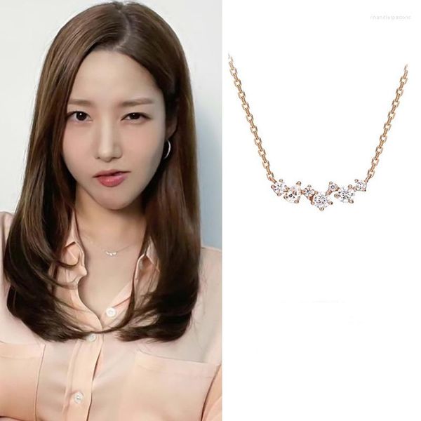 Collane con ciondolo Collana Fashion Park Min Young People From The Meteorological Agency Dramma coreano per gioielli da donna Choker Mujer