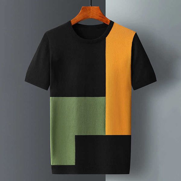 Erkek Tişörtleri Moda O boyun boyunlu T-Shirt Erkek Giyim 2023 İlkbahar Yeni Büyük Boyutlu Sıradan Küleyler Üstleri Gevşek Kore Tee Force G230309