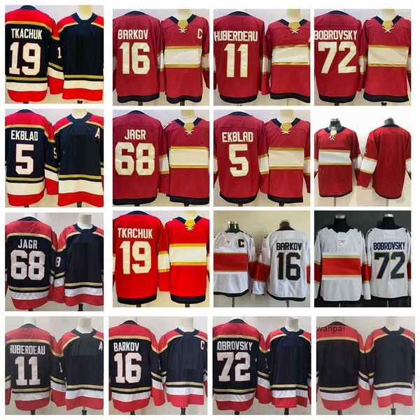 Özel 2021 Ters Retro 16 Aleksander Barkov Hokey Formaları 5 Aaron Ekblad 72 Sergei Bobrovsky 68 Jaromir Jagr Donanma Dikişli 19 Matth