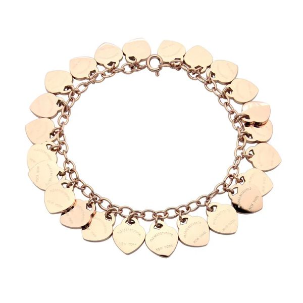 Marca di moda femminile s design braccialena catena donne s 24 bracciale cuore bracciale gioielli amore braccialetto oro oro rosa argento come regalo di Natale