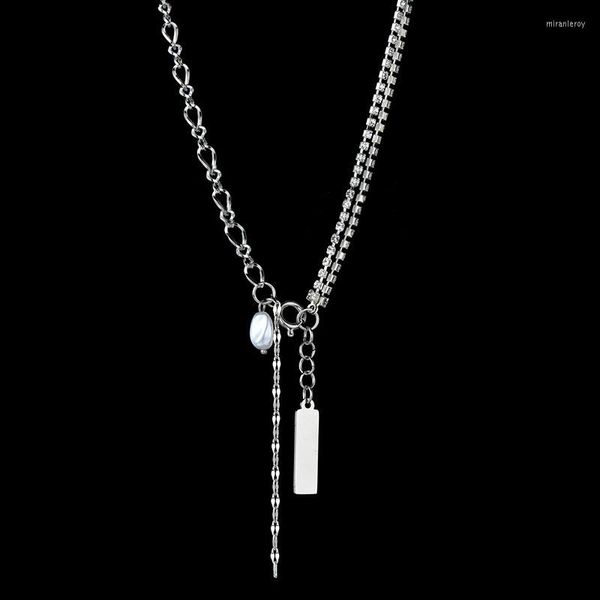 Anhänger Halsketten Kpop Gotic Punk Halskette für Männer Frauen Mädchen Eboys Edelstahl Personalisierte Spleißkette Artikel Tag Geschenk Ihn