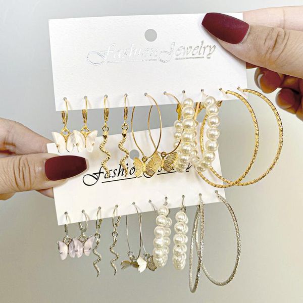 Серьги с грибами Butterfly Snake for Girls Studs Tragus Piercing Gold Jewelry Set Set Pack Oorbellen Aretes Brincos Bijoux Femmestud