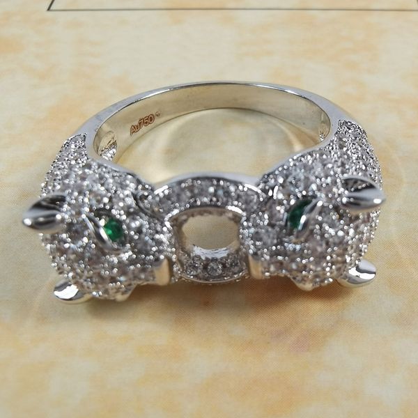 Anello Panthere da donna designer per uomo con diamanti Occhiali smeraldo Placcato in oro 18 carati T0P qualità più alta qualità di lusso regali premium 011