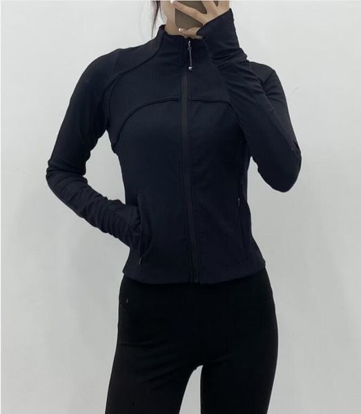 LU-61 Yoga femminile Defini della giacca Crop con cappuccio con cappuccio a imbuto top top sport sports zip giacca abiti da ginnastica casual coave di fitness hot vendita vendita calda