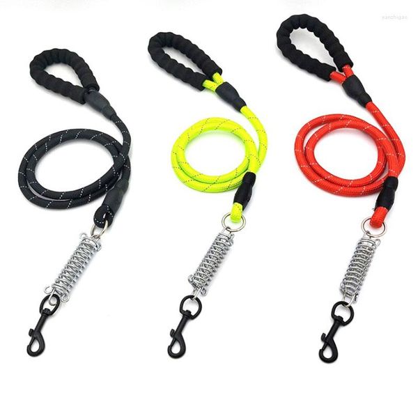 Colarinhos de cães 1,5m reflexivo Durável Preta de estimação Pet Walking Nylon Lases básicas Executando treinamento para cães de cães grandes médios Coloques cordas